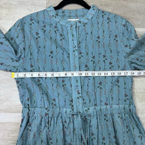 Beau & Ro Floral midi dress size medium button front cottegecore - Picture 4 of 7